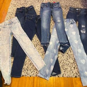 6 Pair of Gap & Old Navy Girl Jeans Bundle Size 7